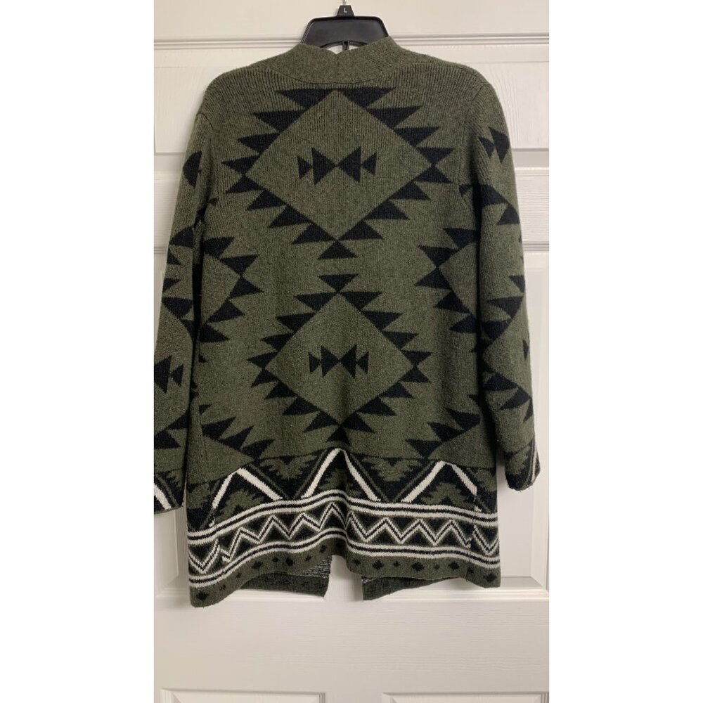 Frye M Long Knit Aztec Southwest Western‎ Cardigan Casual - Picture 3 of 7